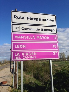 Sign just outside Mansilla de las Mulas