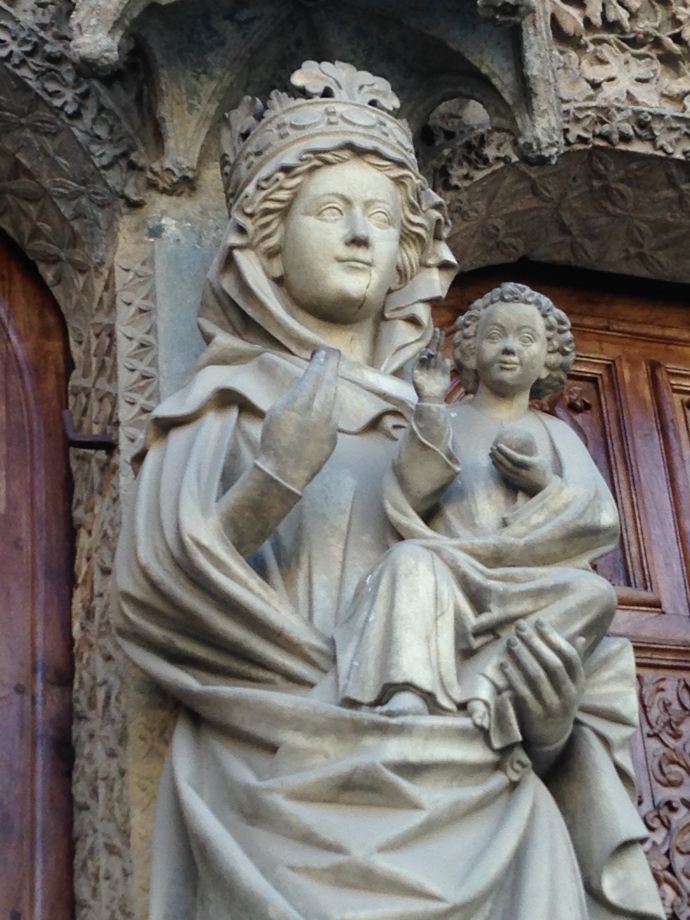 Mary holding Christ 